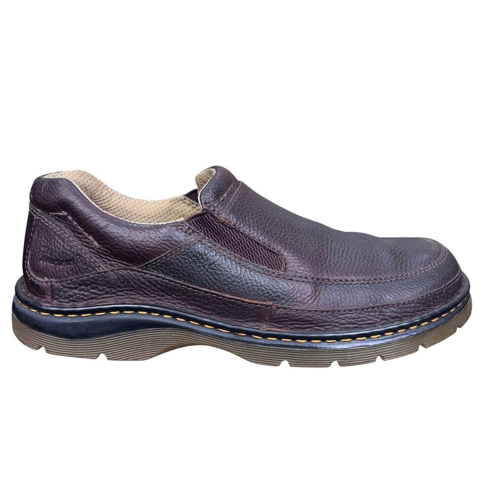 Dr. Martens Men’s Orson Brown Leather Slip-On Shoes Size US 12